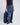 Pantalón fly front de cintura alta para mujer