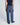 Pantalón fly front de cintura alta para mujer